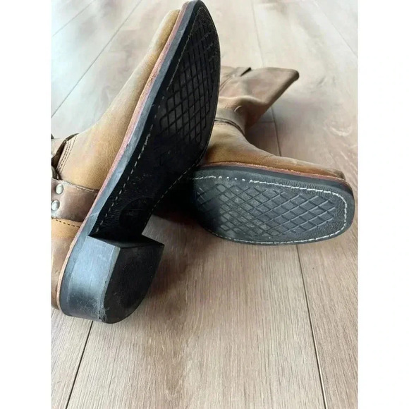 Frye Harness Distressed Look Motorcycle Riding Boot 77300-3 Boot USA Women's 10M - Picture 8 of 9